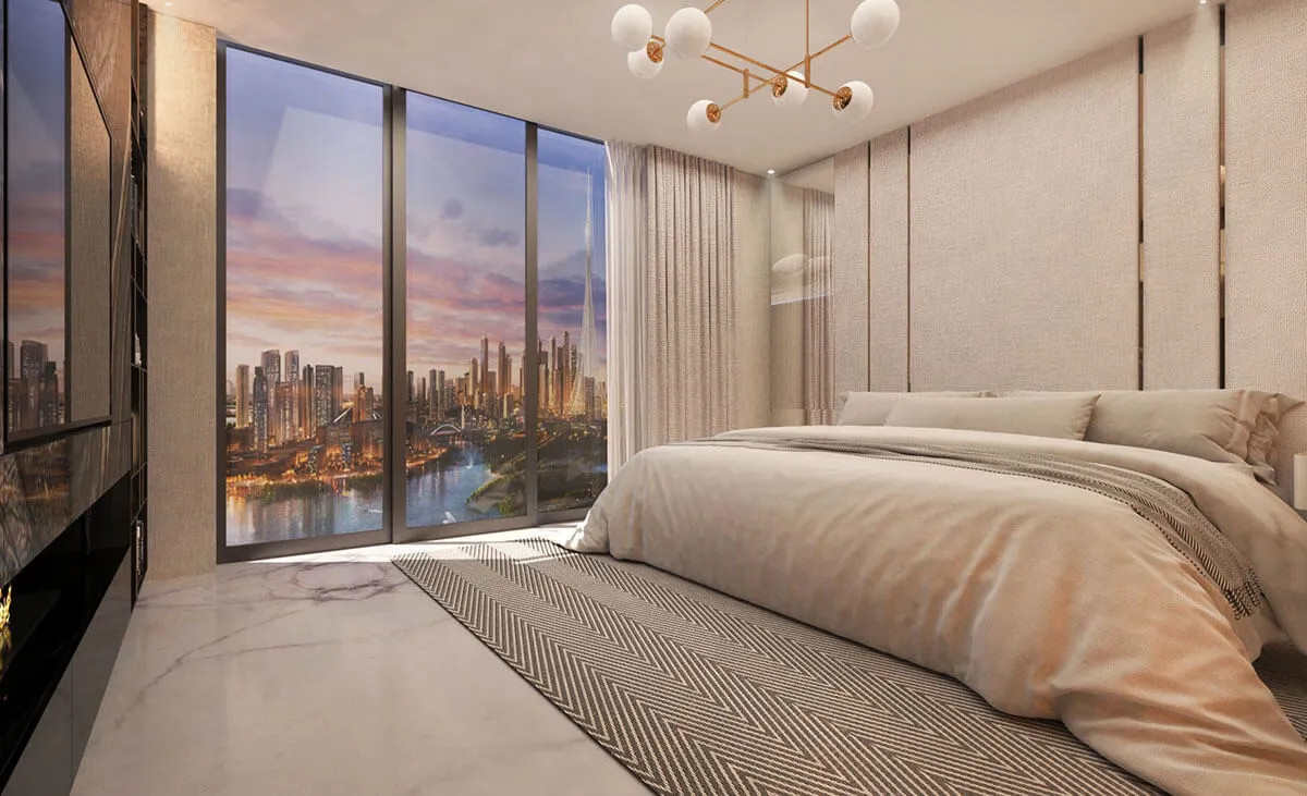 Binghatti Luna, JVC Dubai - Bedroom View